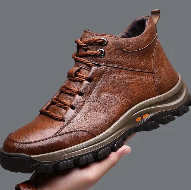 Erkekler için her hava koşuluna uygun deri ortopedik ayakkabılar