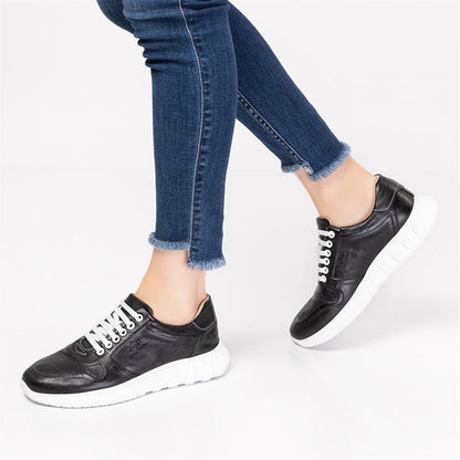 ORTOPEDiK DİYABETİK DERİ KADIN SPOR AYAKKABI 005