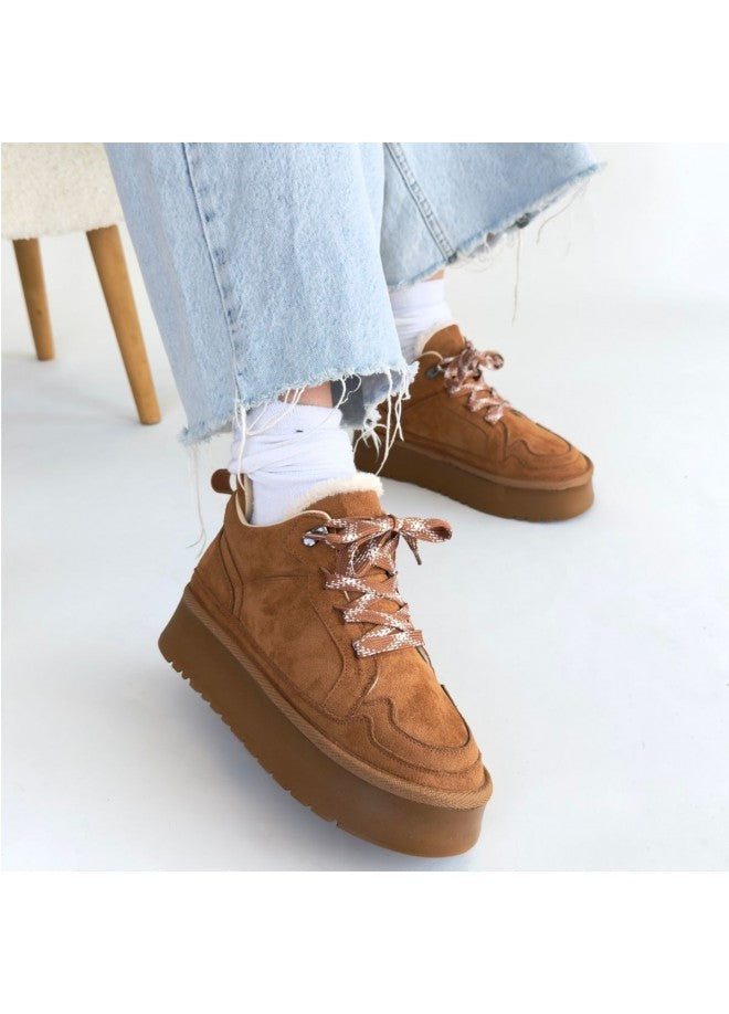 Kadın Kaymaz Tabanlı Ortopedik Deri Bot