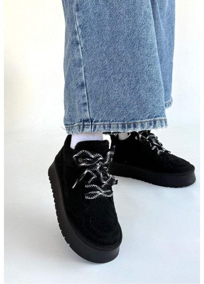 Kadın Kaymaz Tabanlı Ortopedik Deri Bot